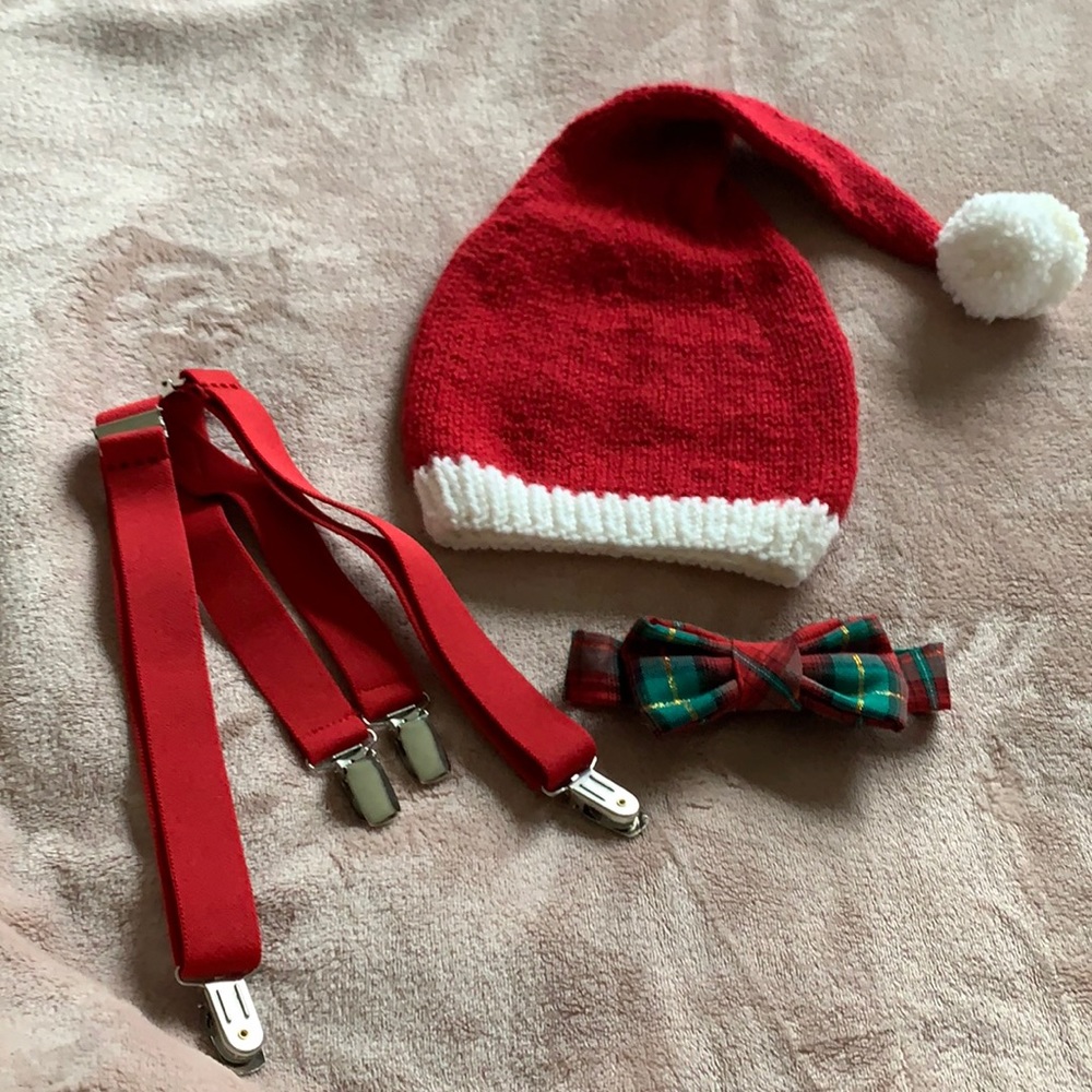 Kids Christmas Accessories! Knit Santa hat & more!